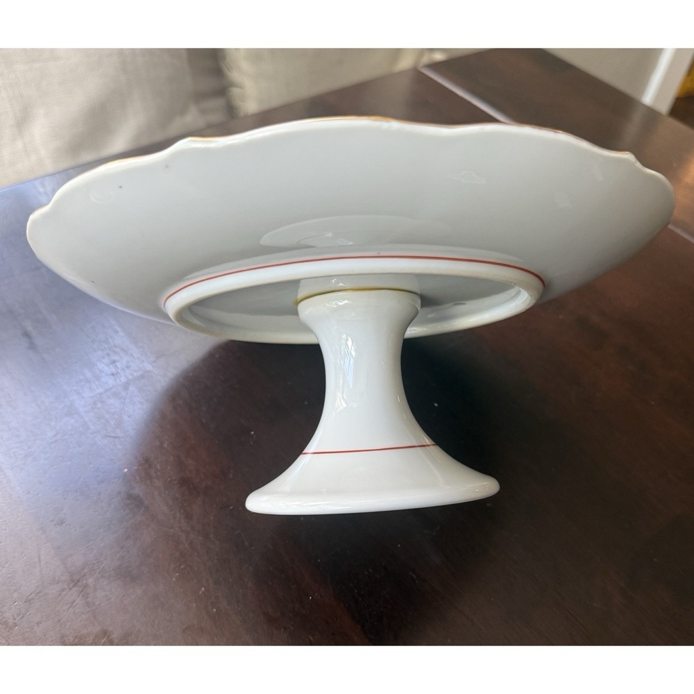 Arita Pedestal Cake Stand Plate Hand Decorated Imari Fan Japan Fine China - Picture 3 of 8